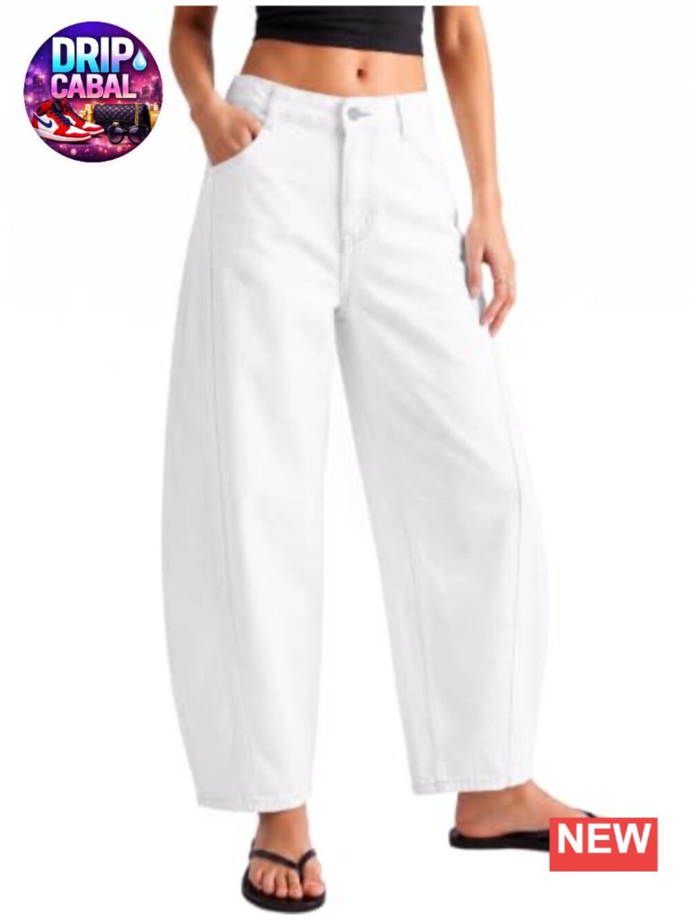 Wide Leg Barrel Jeans Mid Rise Baggy Denim Pants